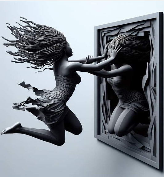 Picture depicting pushing the old you away